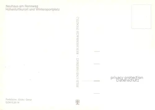 AK / Ansichtskarte Neuhaus_Rennweg HO Gaststaette Cafe Oberland Neuhaus Rennweg