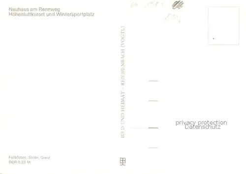 AK / Ansichtskarte Neuhaus_Rennweg Gastst?tte Cafe Oberland  Neuhaus Rennweg