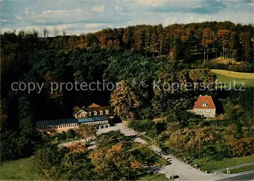 AK / Ansichtskarte Bistensee Waldgasthaus Baumgarten Fliegeraufnahme Bistensee