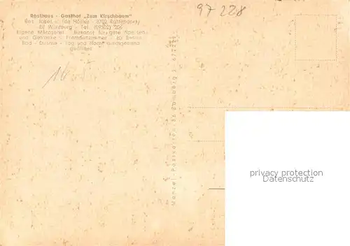 AK / Ansichtskarte Rottendorf_Unterfranken Rasthaus Gasthof Zum Kirschbaum Rottendorf Unterfranken