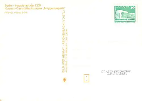 AK / Ansichtskarte Berlin Konsum Gastst?ttenkomplex M?ggelseeperle  Berlin