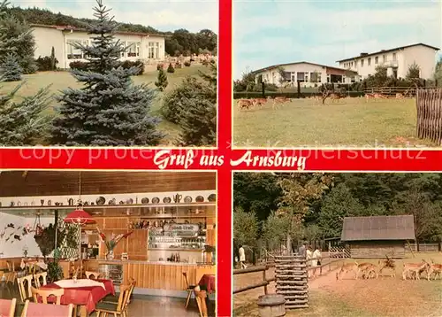 AK / Ansichtskarte Arnsburg_Hessen Gasthaus Pension Zum Klosterwald  Arnsburg Hessen