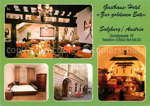 AK / Ansichtskarte Salzburg_Oesterreich Gasthaus Hotel Zur goldenen Ente Salzburg_Oesterreich