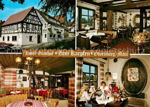 AK / Ansichtskarte Obernburg_Main Hotel Gasthof Zum Karpfen Obernburg Main