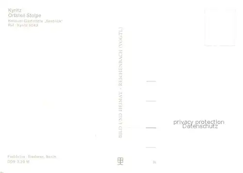 AK / Ansichtskarte Stolpe_Kyritz Gastst?tte Seeblick  Stolpe Kyritz