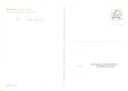 AK / Ansichtskarte Moritzburg_Sachsen Adams Gasthof  Moritzburg Sachsen
