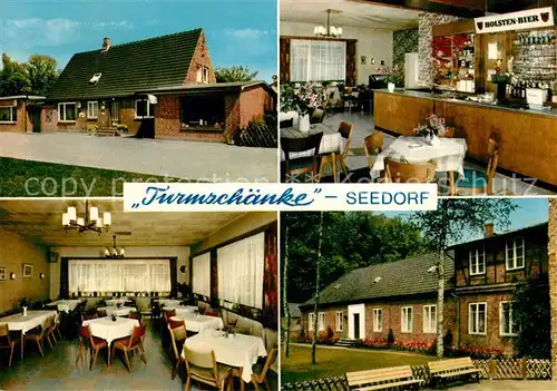 AK / Ansichtskarte Seedorf_Bad_Segeberg Turmschaenke Gastraum Theke Seedorf_Bad_Segeberg