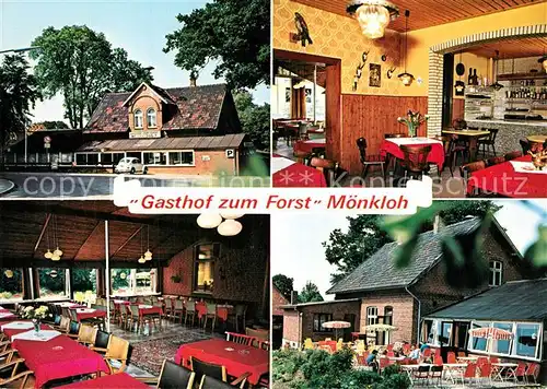 AK / Ansichtskarte Moenkloh Gasthof zum Forst Gaststube Speisesaal Moenkloh