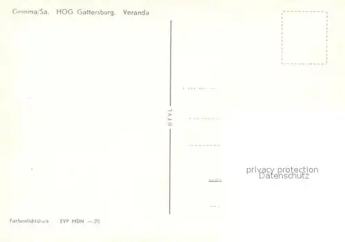 AK / Ansichtskarte Grimma HOG Gattersburg Veranda Grimma