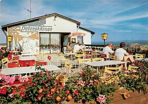 AK / Ansichtskarte Grossbuechlberg Ausflugsgaststaette Petersklause Terrasse Grossbuechlberg