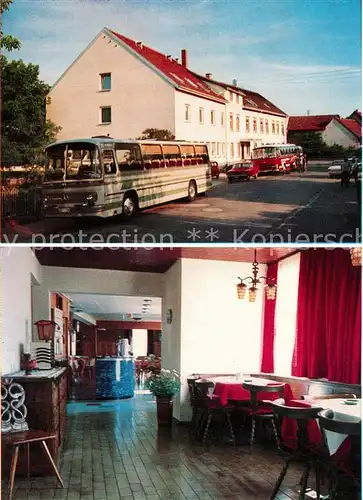 AK / Ansichtskarte Kork_Kehl Gasthaus Zum Hirsch Gaststube 