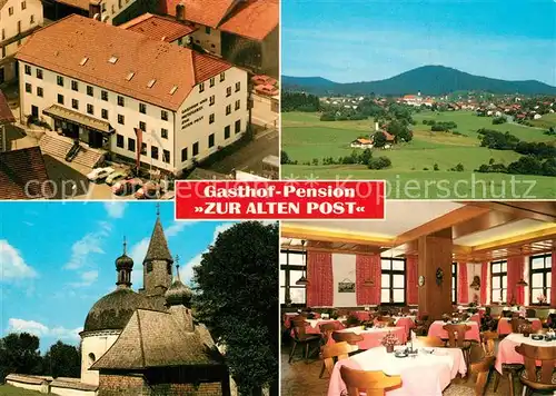 AK / Ansichtskarte Bischofsmais Gasthof Pension Zur Alten Post Gaststube Panorama Bischofsmais