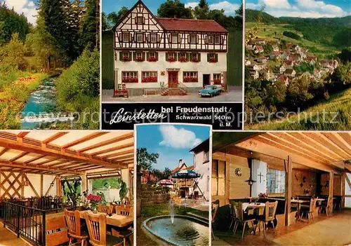 AK / Ansichtskarte Leinstetten Gasthaus Pension zum Adler Gastraeume Panorama Leinstetten