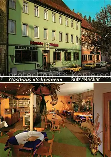 AK / Ansichtskarte Sulz_Neckar Gasthaus Schwanen Gastraum Sulz Neckar
