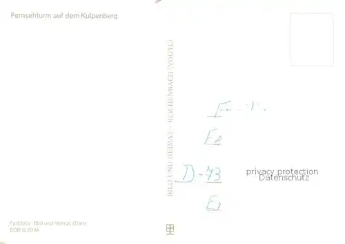 AK / Ansichtskarte Kyffhaeuser Fernsehturm auf dem Kulpenberg Kyffhaeuser