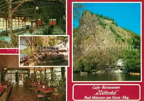 AK / Ansichtskarte Bad_Muenster_Stein_Ebernburg Cafe Pension Restaurant Huttental Gastraeume Bad_Muenster