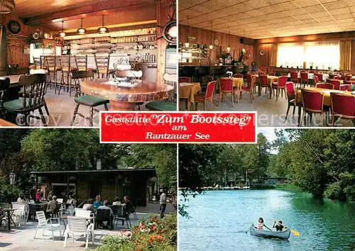 AK / Ansichtskarte Barmstedt Gaststaette Zum Bootssteg am Rantzauer See Gastraeume Barmstedt
