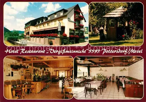 AK / Ansichtskarte Poltersdorf Hotel Restaurant Vergissmeinnicht Gastraeume Poltersdorf