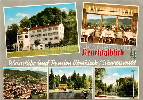 AK / Ansichtskarte Oberkirch_Baden Weinstube Pension Renchtalblick Gaststube Panorama Oberkirch_Baden