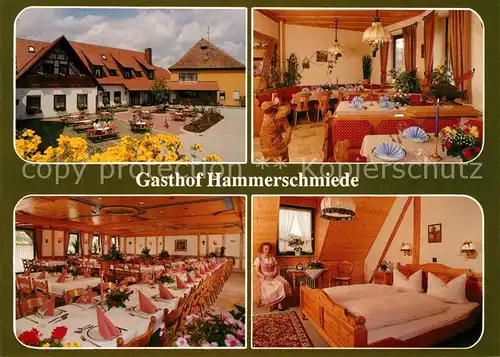 AK / Ansichtskarte Gerhardshofen Gasthof Hammerschmiede Gastraeume Zimmer Gerhardshofen