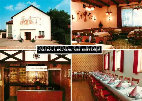 AK / Ansichtskarte Emetzheim Gasthaus zur Rockenstube Theke Gastraeume Emetzheim