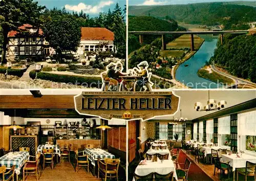 AK / Ansichtskarte Hann._Muenden Hotel Restaurant Letzter Heller Gaststube Festsaal Bruecke Hann. Muenden