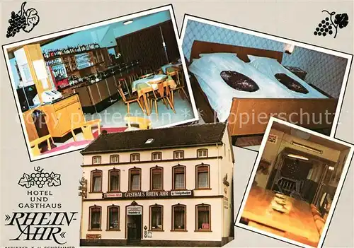 AK / Ansichtskarte Remagen Hotel Restaurant Rhein Ahr Gaststube Zimmer Remagen