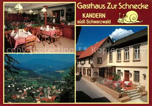 AK / Ansichtskarte Kandern Gasthaus Zur Schnecke Gaststube Terrasse Kandern