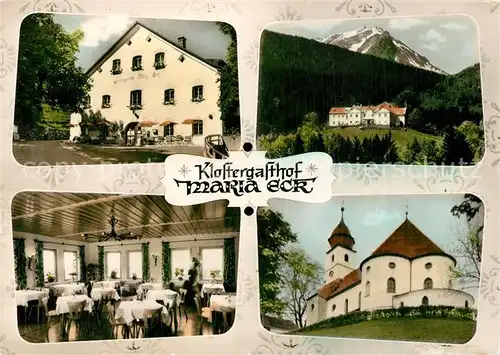 AK / Ansichtskarte Siegsdorf_Oberbayern Klostergasthof Maria Eck Gaststube Kloster Siegsdorf Oberbayern