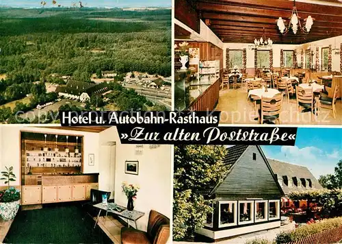 AK / Ansichtskarte Siegburg Hotel und Autobahn Rasthaus Zur alten Poststrasse Panorama Siegburg