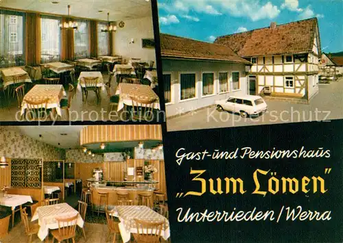 AK / Ansichtskarte Unterrieden_Witzenhausen Gastund Pensionshaus Zum Loewen Gastraeume Unterrieden Witzenhausen