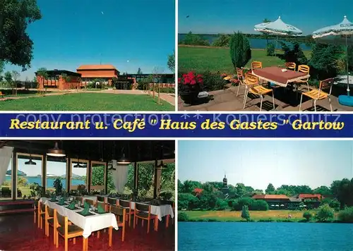AK / Ansichtskarte Gartow_Elbe Restaurant Cafe Haus des Gastes Gartow Elbe