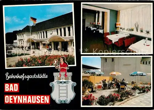 AK / Ansichtskarte Bad_Oeynhausen Bahnhofsgaststaette Terrasse Bad_Oeynhausen