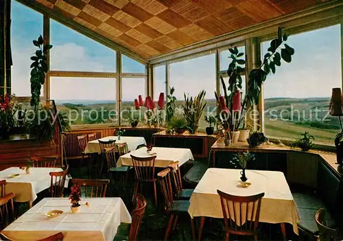 AK / Ansichtskarte Schopfloch_Freudenstadt Hotel am Roedelsberg Gastraum Schopfloch_Freudenstadt