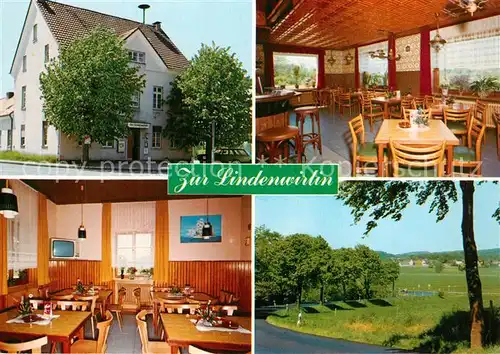 AK / Ansichtskarte Kuerten Restaurant Zur Lindenwirtin Gastraeume Panorama Kuerten