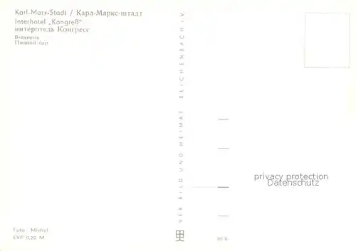 AK / Ansichtskarte Karl Marx Stadt Interhotel Kongress Foyer Karl Marx Stadt