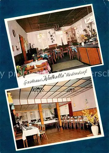 AK / Ansichtskarte Hedendorf Gasthaus Walhalle Gastraeume Hedendorf