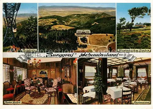 AK / Ansichtskarte Schauinsland Hotel Burggraf Bergbahn Roter Salon Restaurant Schauinsland