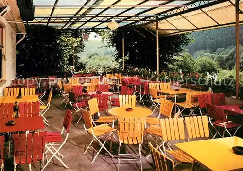 AK / Ansichtskarte Zell_Odenwald Cafe Orth Terrasse Zell Odenwald