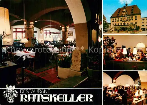 AK / Ansichtskarte Heilbronn_Neckar Restaurant Ratskeller Gastraeume Heilbronn Neckar