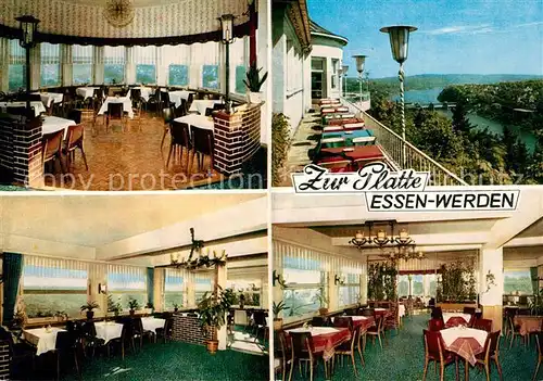AK / Ansichtskarte Werden_Ruhr Cafe Restaurant Zur Platte Fernsicht Werden Ruhr