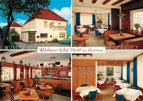 AK / Ansichtskarte Parsit_Westfalen Rasthaus Wulf Gaststube Parsit_Westfalen