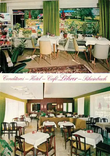 AK / Ansichtskarte Rheinbach Conditorei Hotel Cafe Loehrer Gastraeume Rheinbach