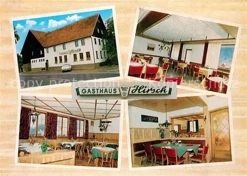 AK / Ansichtskarte Oberberken Gasthaus Zum Hirsch Gastraum Oberberken