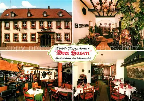 AK / Ansichtskarte Michelstadt Hotel Restaurant Drei Hasen Michelstadt