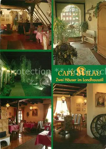 AK / Ansichtskarte Cottbus Cafe Rilau Innenansichten Garten Cottbus