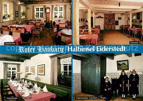 AK / Ansichtskarte Witzwort Restaurant Cafe Museum Roter Haubarg Eiderstedter Trachten und Pesel Witzwort