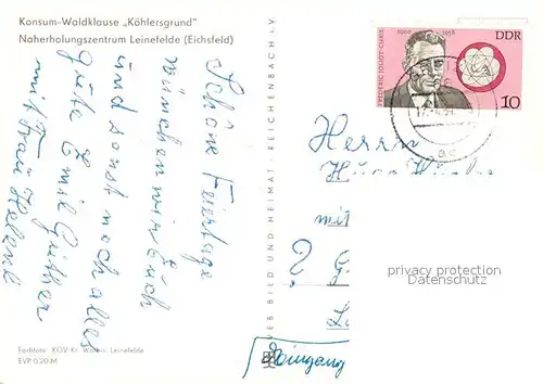 AK / Ansichtskarte Leinefelde Waldklause K?hlersgrund  Leinefelde