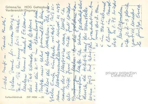 AK / Ansichtskarte Grimma HOG Gattersburg  Grimma
