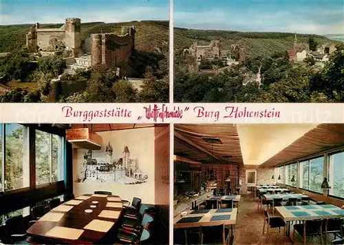 AK / Ansichtskarte Hohenstein_Untertaunus Burggastst?tte Waffenschmiede Burg Hohenstein Hohenstein_Untertaunus
